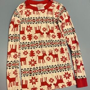 Hanna Andersson Dear Deer Pajamas Top Shirt 130 cm US 8 Organic Cotton Kids 1732